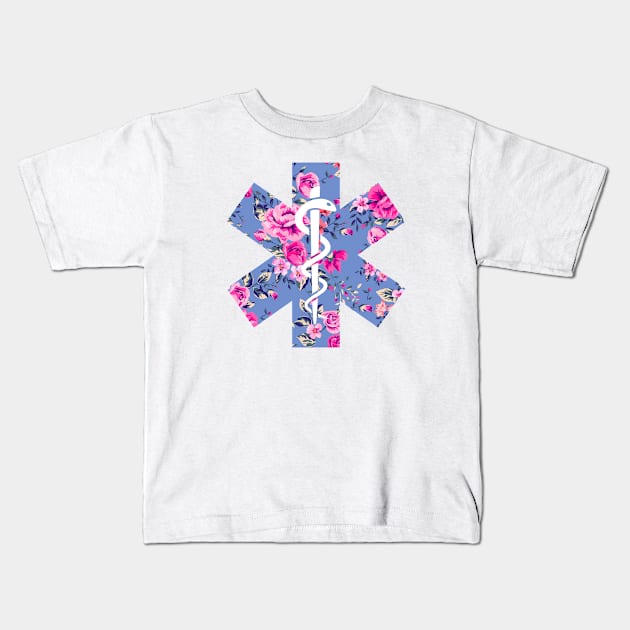 floral emt Kids T-Shirt by CreativeShirt